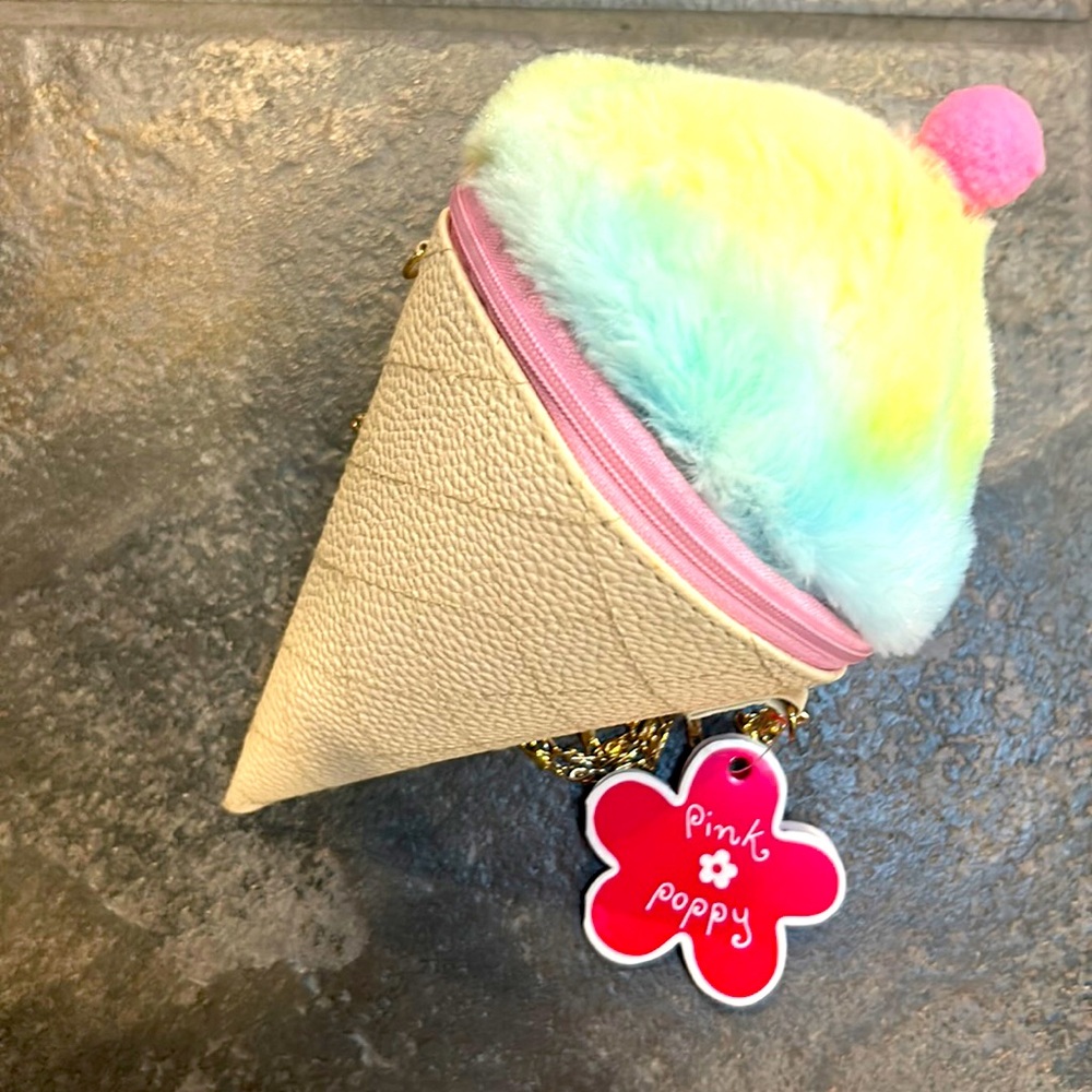 Girls Pink Poppy ice cream purse NWT!!